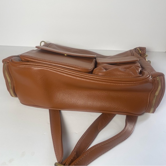 Share Minooy Hera Crossbody Tote Shoulder Bag Caramel Color 6.6L Soft Leather - Picture 16 of 16